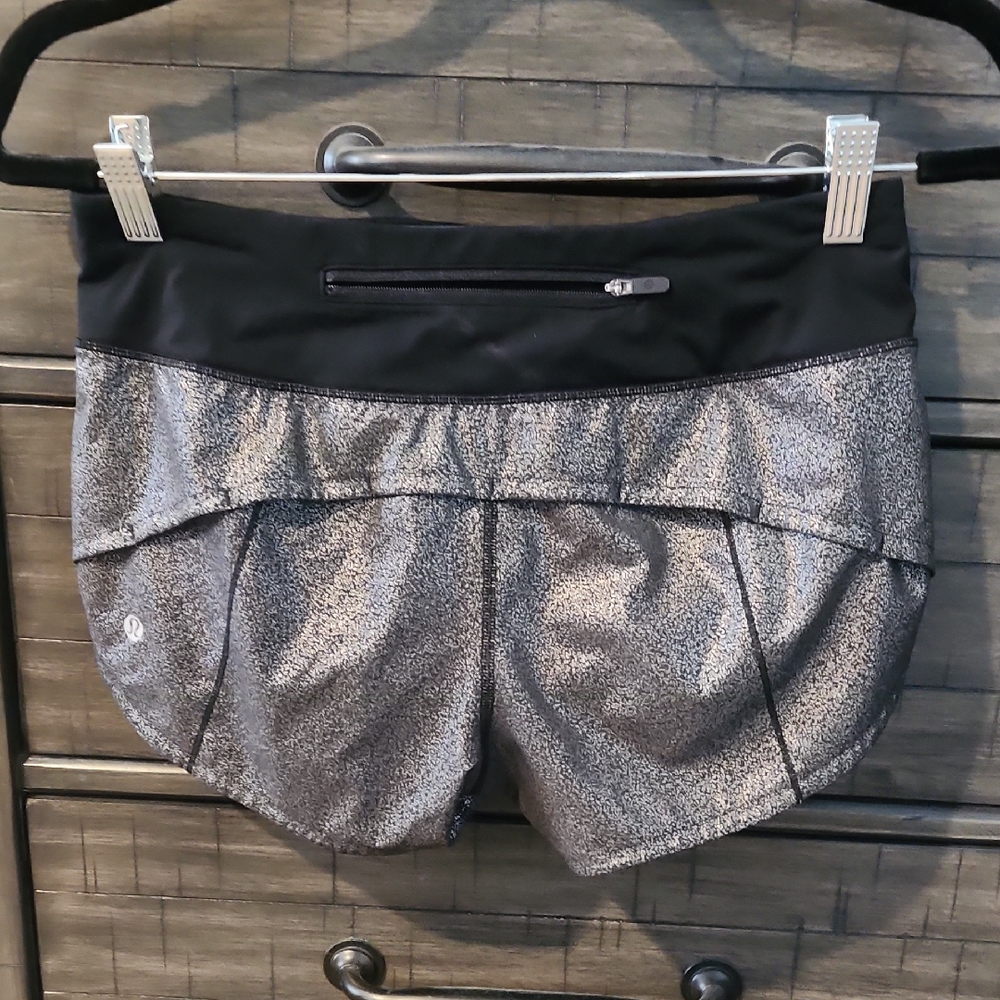 Women's Black and Gray Lululemon Shorts